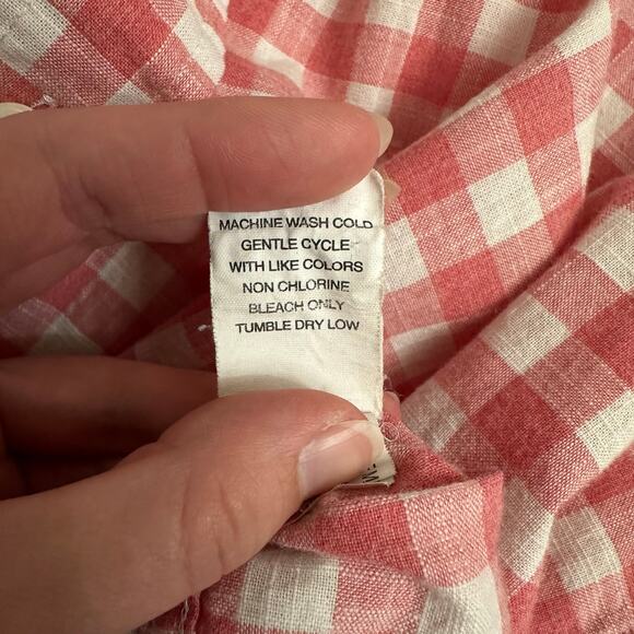 Johnnie-O Hangin’ Out Men’s Large Button Down Shirt Pink White Gingham Casual - Picture 9 of 10